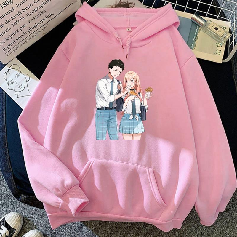 Japan Anime My Dress-Up Darling Marin Kitagawa Graphic Printed Hooded Men Women Hoodies Harajuku Sweatshirt Aesthetic Pullover