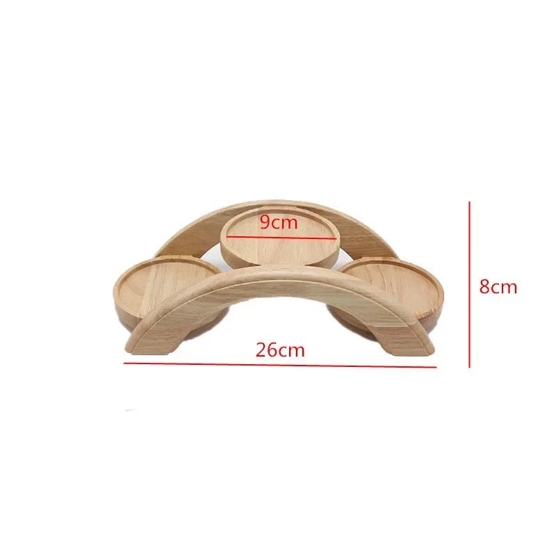 Hotpot Arch Bridge Plate Sushi Bridge Boat Tableware Dessert Wooden Dim Sum Plate Sushi Tray Japanese Kitchen Bento  Sushi Plate