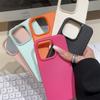 Simple Solid Color Lychee Leather Pattern Suitable for Apple 16pro Mobile Phone Case IPhone15 14 Anti Fall Soft Shell Protective Case