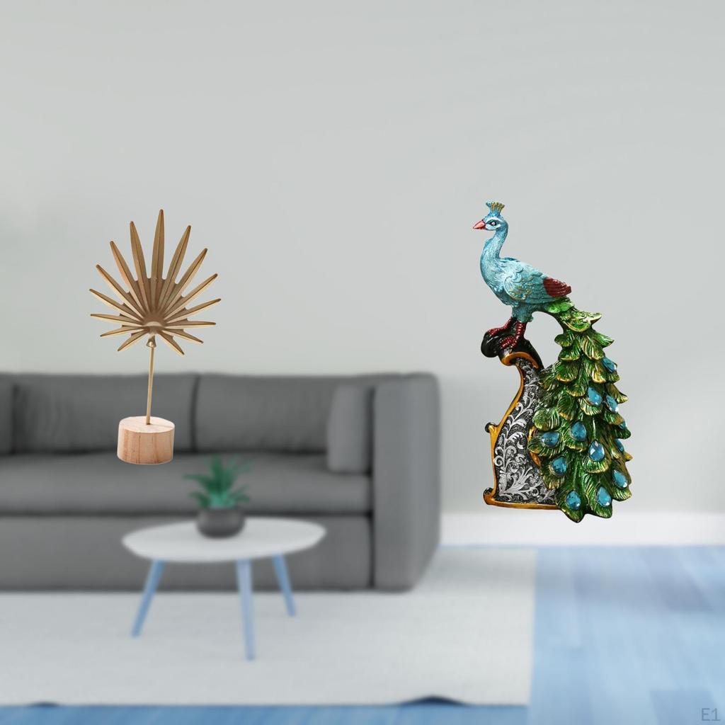 Nordic Abstract Metal And Peacock Animal Sculpture Creative Figurine Ornament for Tabletop Party