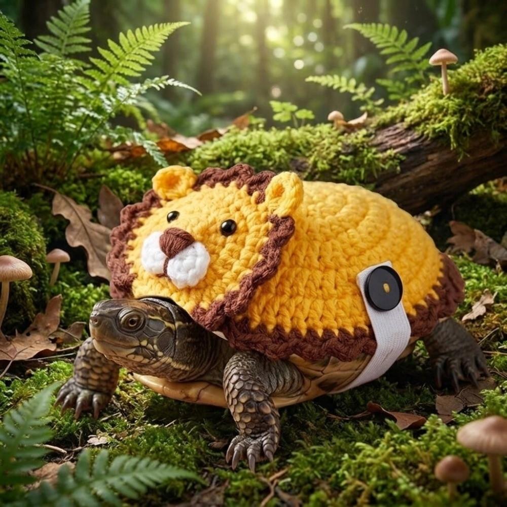 Warm Pet Tortoise Clothes Knitted Small Animal Apparel Cute Tortoise Outfit  Winter Season