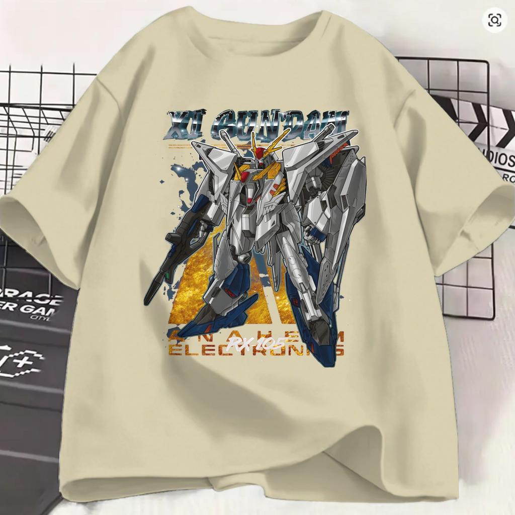 Gundam Cotton TShirt For Adult Summer Classic T Shirts O Neck Trendy Cool Tees Oversized Cheap Clothing