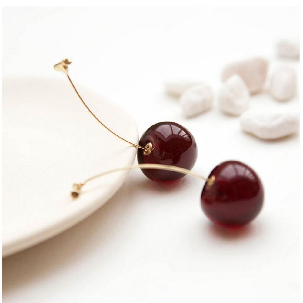 Новые серьги-гвоздики Immortal Petal Cherry Cherry, серьги бордовой вишни, серьги, милые серьги-фрукты.