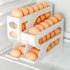 Egg Storage Box Auto Rolling Egg Container Auto Rolling Egg Holder for Fridge 4-tier Space-saving Dispenser Organizer