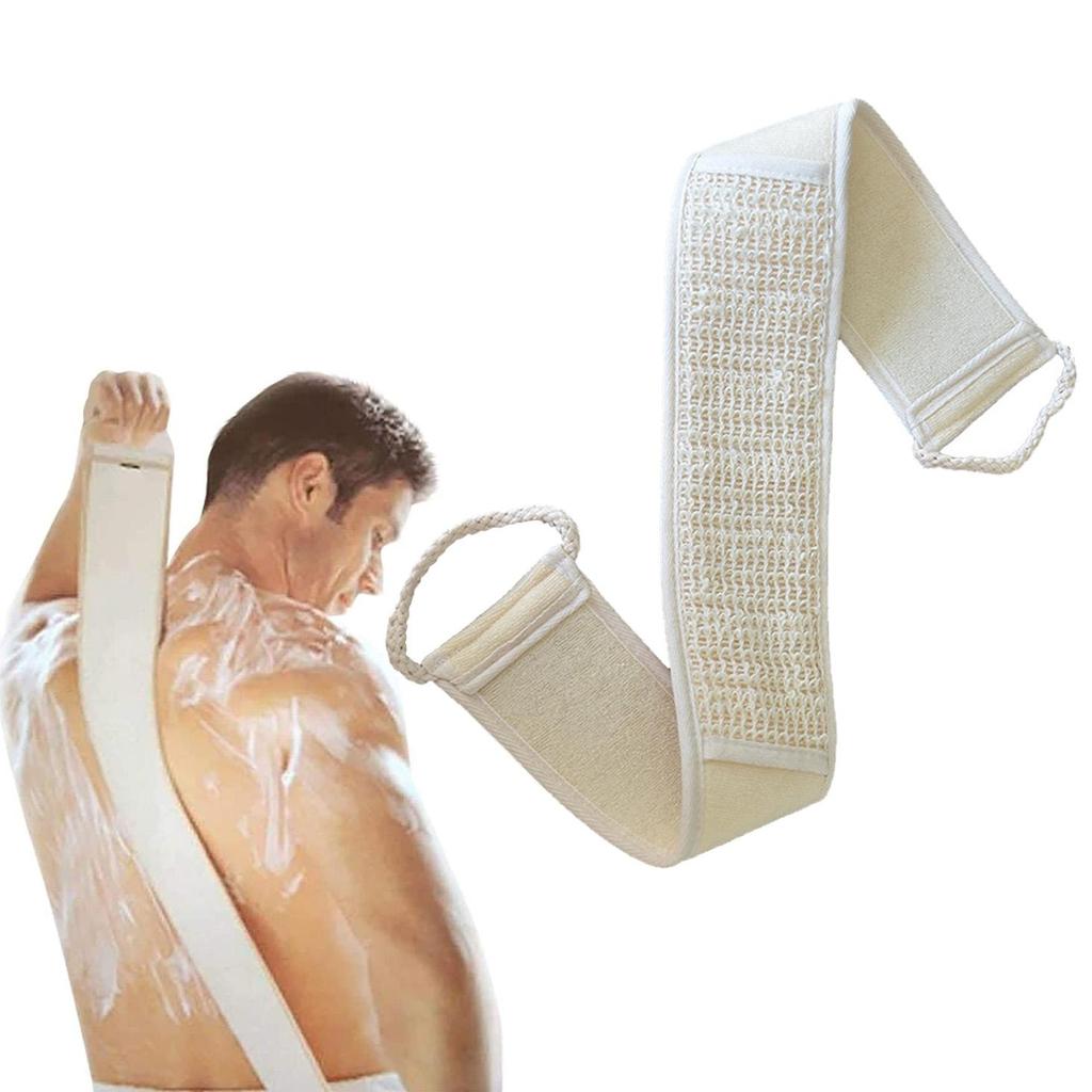 Exfoliating Ramie Shower Bath Back Scrub Strap Scrubber 8*70cm