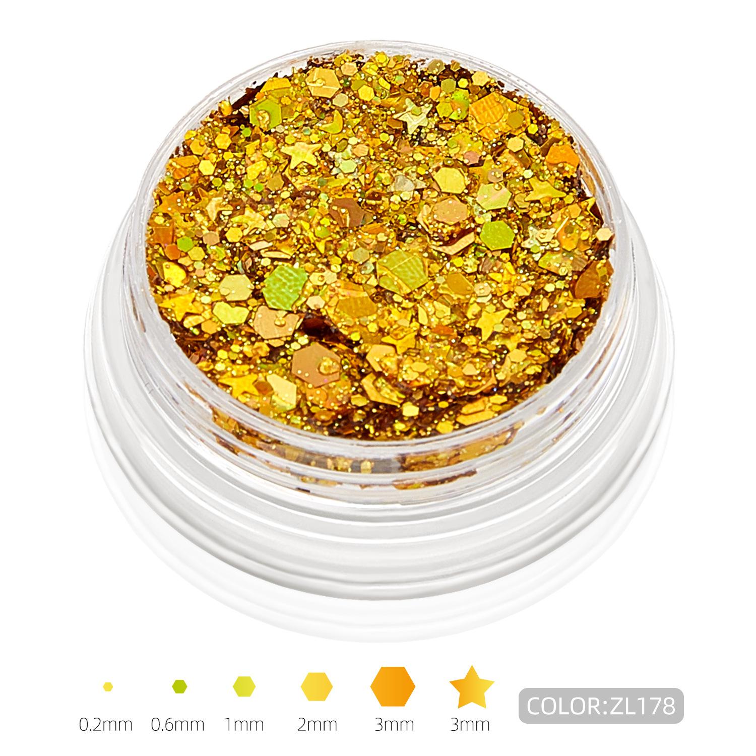 

Популярные блестки гель блестки гель тело волосы на лице глаза сценический макияж хайлайтер пудра блестки as picture