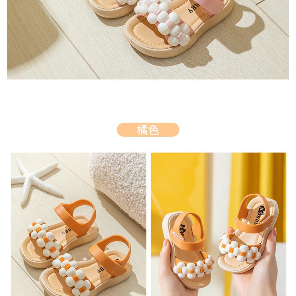 Sommerliche Mädchensandalen mit Blumen und Cartoon-Motiven - Niedliche Zehensandalen, Freizeitschuhe mit einfach zu bedienender Teufelsklett-Schnalle, Flexible Jugendschuhe, Mädchenschuhe