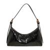 French Leather Underarm Bag Solid Color Commuting Shoulder Bag Fashion Women's Armpit Bag  Winter