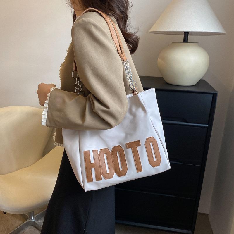 Simple shoulder bag women's new simple letters going out women commuting shopping large-capacity letter tote bag