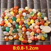 100G/Set Natural Mixed Agate Stone Tumbled Rainbow Crystal For Church Prayer Vase Filler Landscape Home Decor