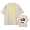 Anime Cyberpunk Acid T Shirts Casual Vintage Washed Tee Short Sleeve Manga Gothic Streetwear Tops Unisex Summer