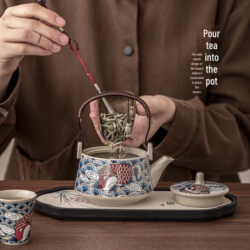 Chaxun Ice Grey Glaze Ceramic Gongfu Tea Set
