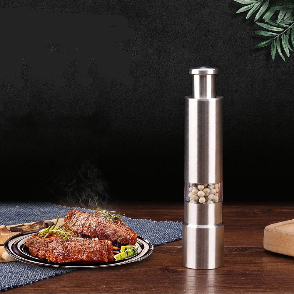 Manual Manual for Cooking Thumb Push Salt Pepper Grinder Food Grinder Kitchen Tools Pulverizer