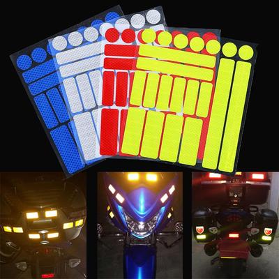 Carro motocicleta reflexiva marca de advertência adesivo à prova dwaterproof água luminosa noite condução segura