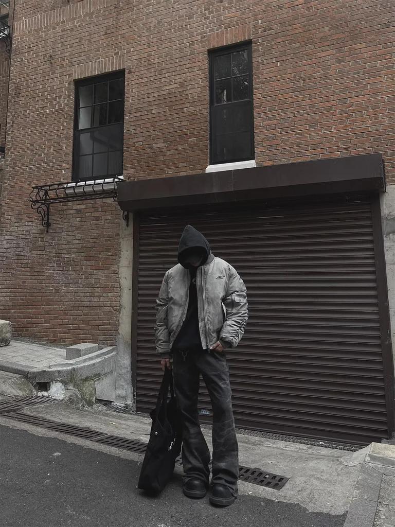 American Style Pleated Cotton Coat: Men's Winter Flight Suit, Loose Warm Baseball Jacket