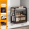 2-Tier Kitchen Storage Shelf with Hooks
