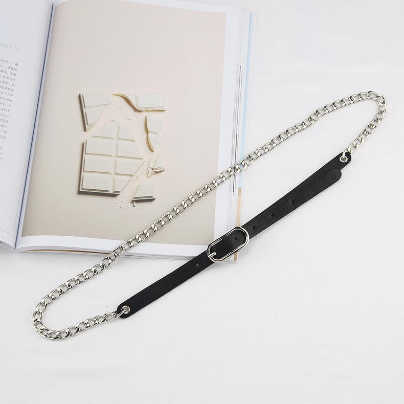 

Мужской и женский хип-хоп металлический ремень-цепочка тонкий ремень для платья джинсовый ремень декоративная модная цепочка