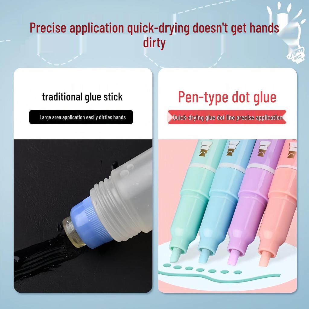 Dot Glue 8ml Pen: Large Capacity, Quick-Drying Liquid Glue for DIY & Crafts