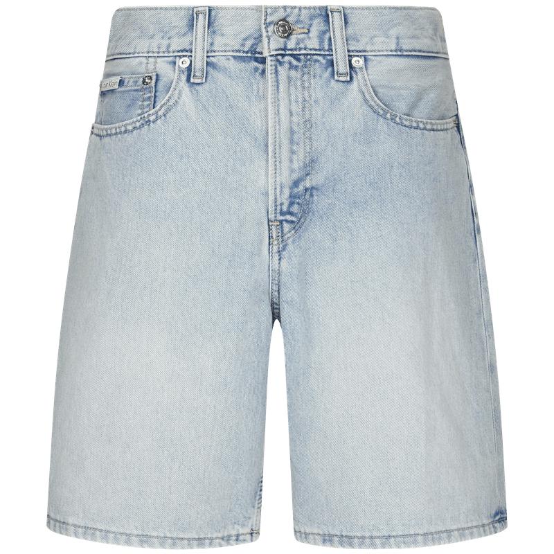 

Женские джинсовые шорты-бермуды Calvin Klein Jeans светло-голубого цвета 26