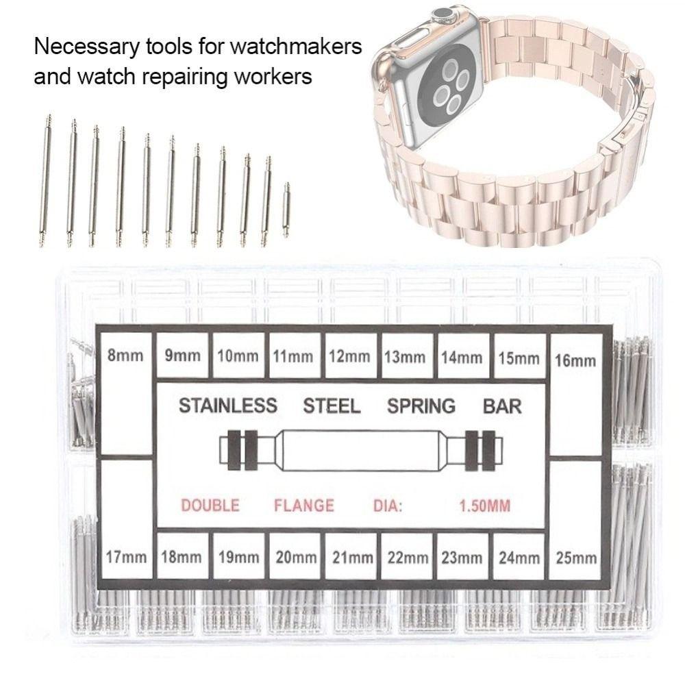 270Pcs 8-25mm Size Watch Strap Ear Sets Stainless Steel Watch Band Pins  Watch Maintenance