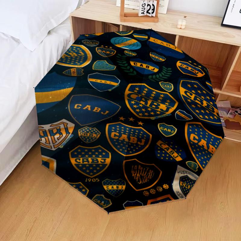 1PC Boca Football Club Printed Umbrella Folding Umbrella, Automatic Umbrella 8-Frame for Travel, Camping Fan Gifts Christmas Gifts