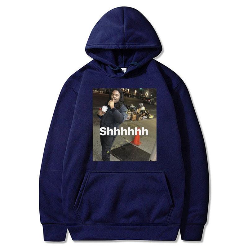 Lucki Shhhhh Funny Meme Print Hoodie Men Women Oversized Popular Sweatshirt Oversized Casual Fleece Warm Long Sleeve