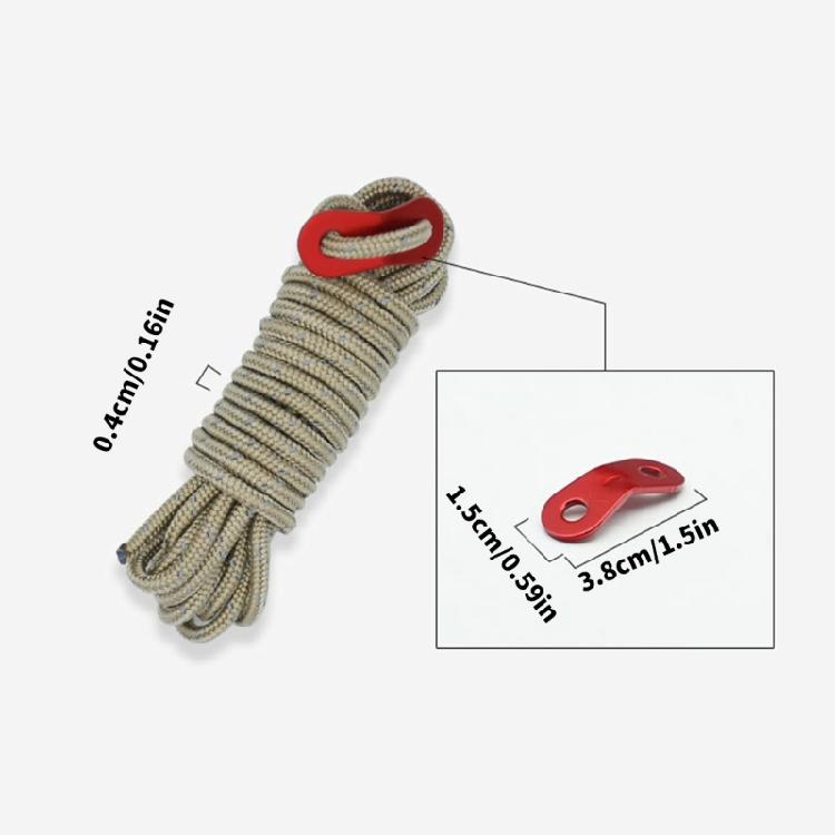 Reflective Paracord Tent Guyline Rope Outdoor Camping Canopy Rope Tent Lanyard Strap Clothesline Rope Easy to Use