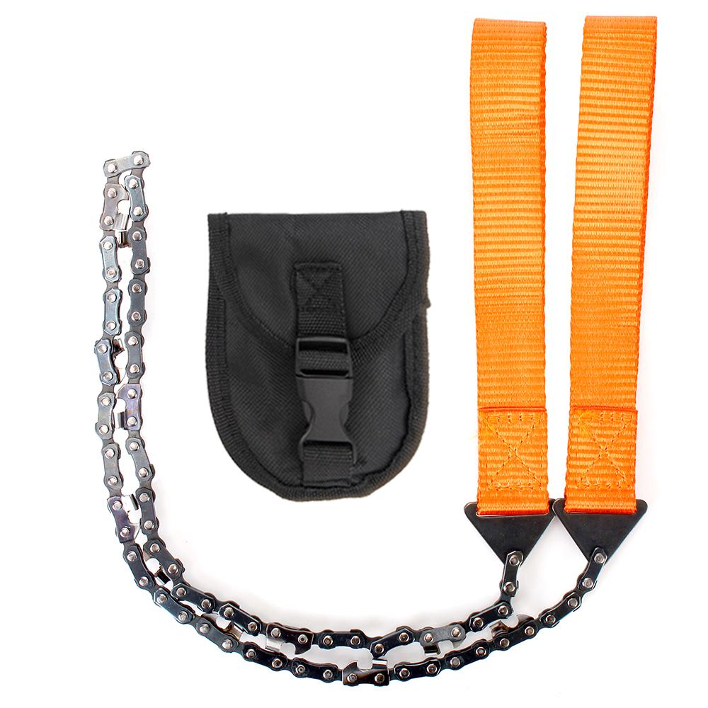 

Survival Chain Saw Garden Logging 11 Sawtooth Hand Zipper Saw Emergency Camping Hiking Tool Portable Orange