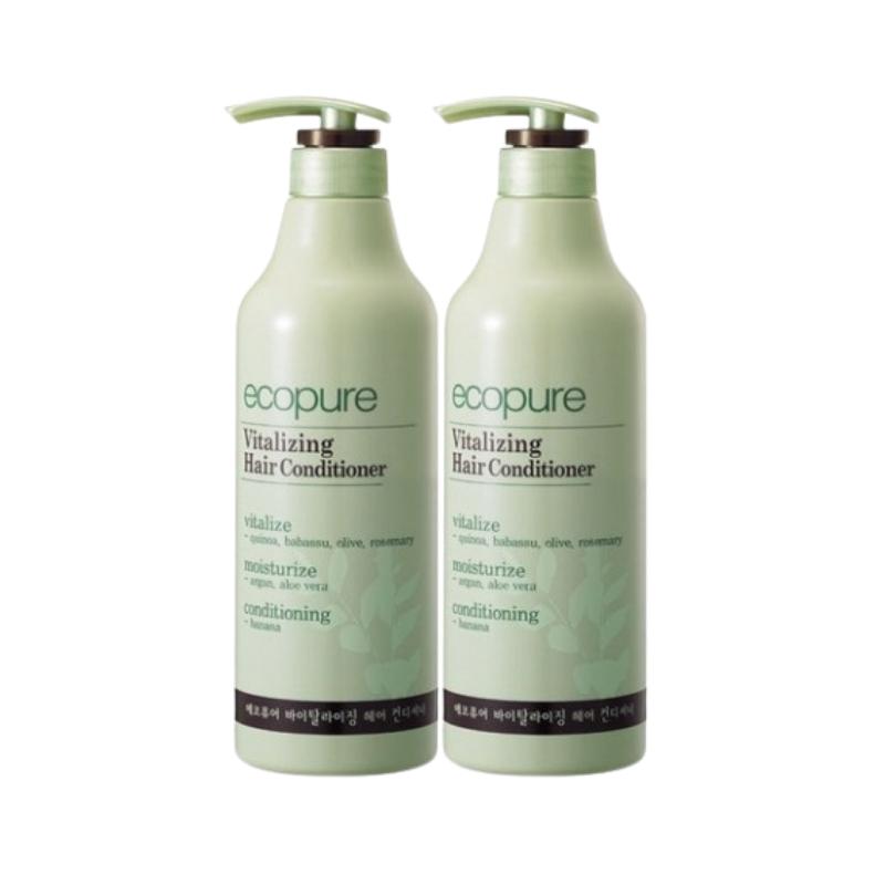 Ecopure Vitalizing Hair Conditioner 700ml | Gentle Scalp & Hair Care with 7 Natural Ingredients | Soothing Moisture & Shine