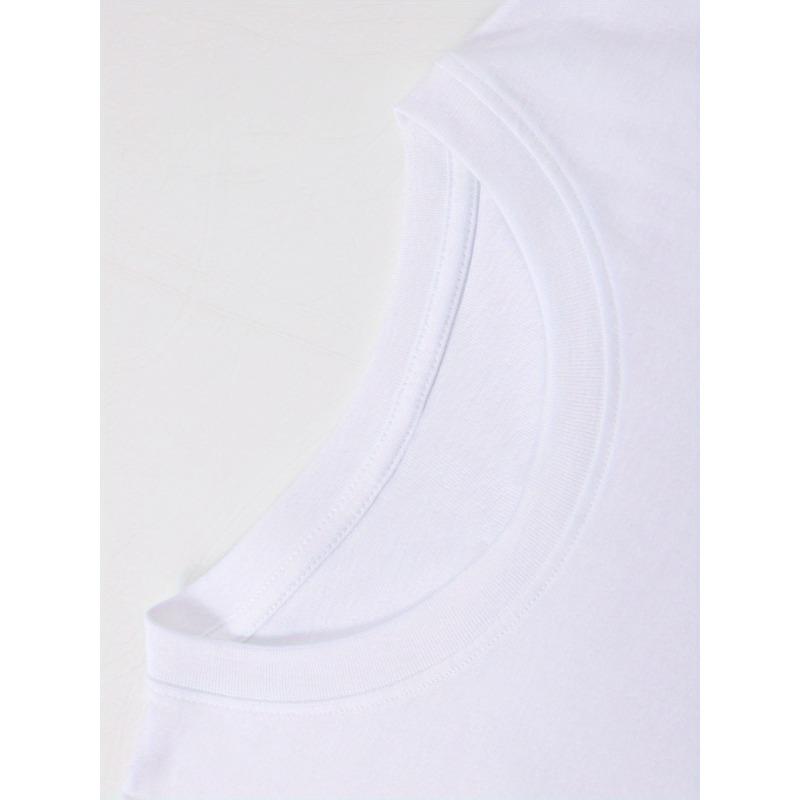 Men's Cotton T-Shirt with Trendy Print - Summer Short Sleeve Round Neck Casual Tee, Machine Washable Breathable Fabric for Streetwear & Daily Wear