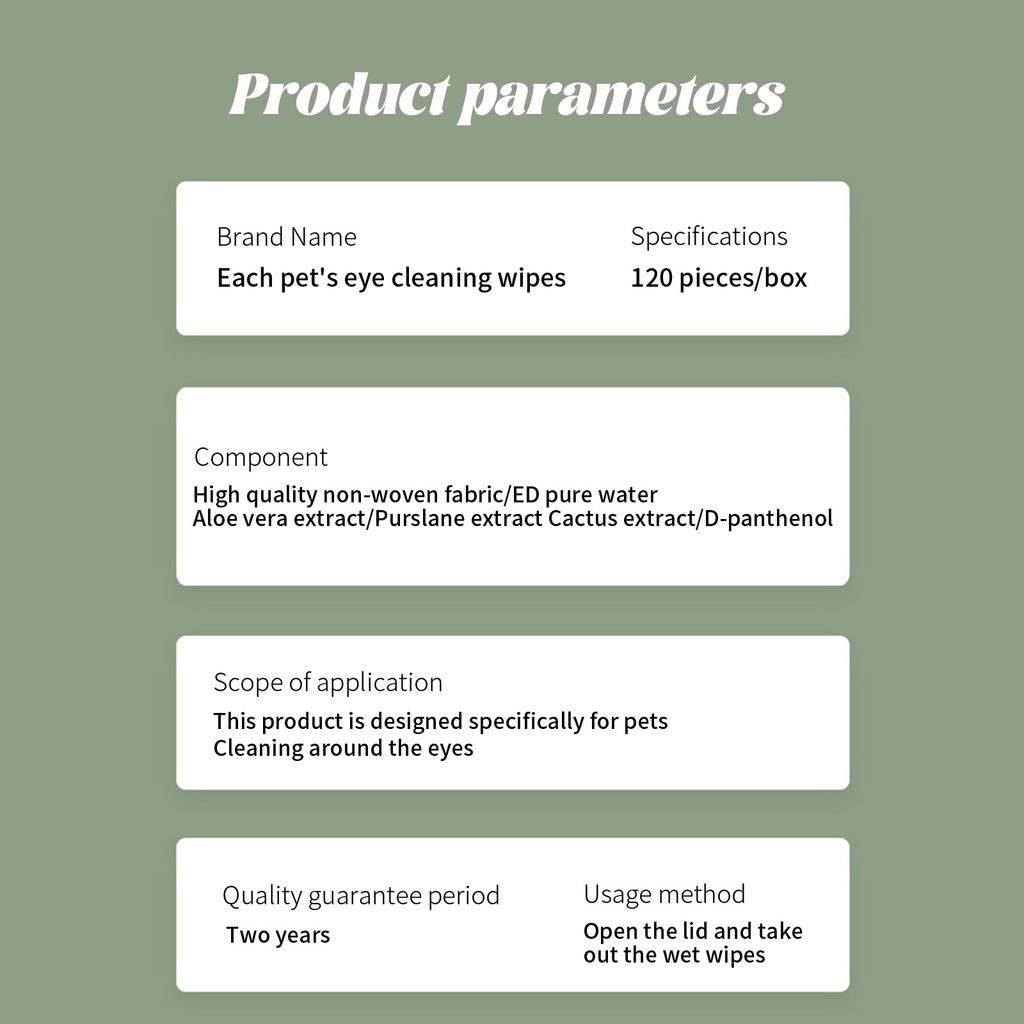 80ml 1000g Pet Wet Wipe No Rinse Pet Wipes For Cleaning Cats And Dogs Ear Wet Wipes For Wiping Tear Marks Are Easy To Carry And Easy To Extract.