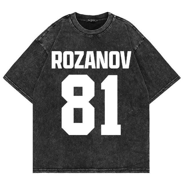 Vintage 100% Cotton T-Shirt with 24 Hollars Montreal Voyageur Fashionable Men's TV Heated T-Shirt Ilya Rozanov 81 T-Shirts Tops