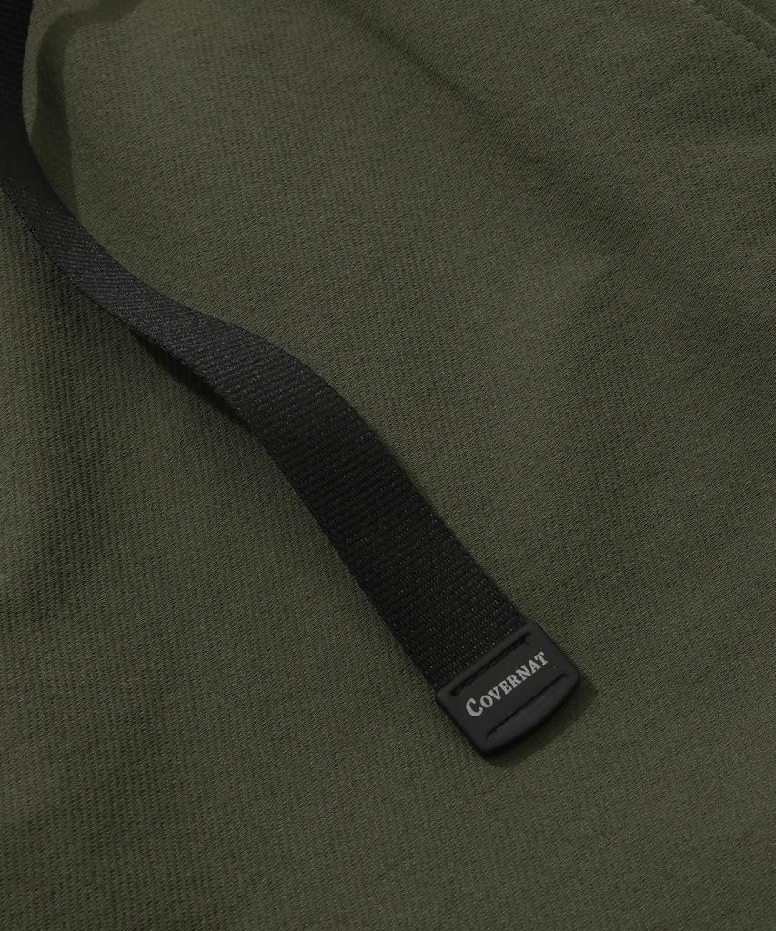 COVERNAT White Brushed Synthetic Regular Fit Pants Khaki