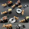 MOC Medieval Farm Cattle Horse CarriageBuilding Blocks Knights  Transport Cattle Bricks Model Minifigure Accessories Toy