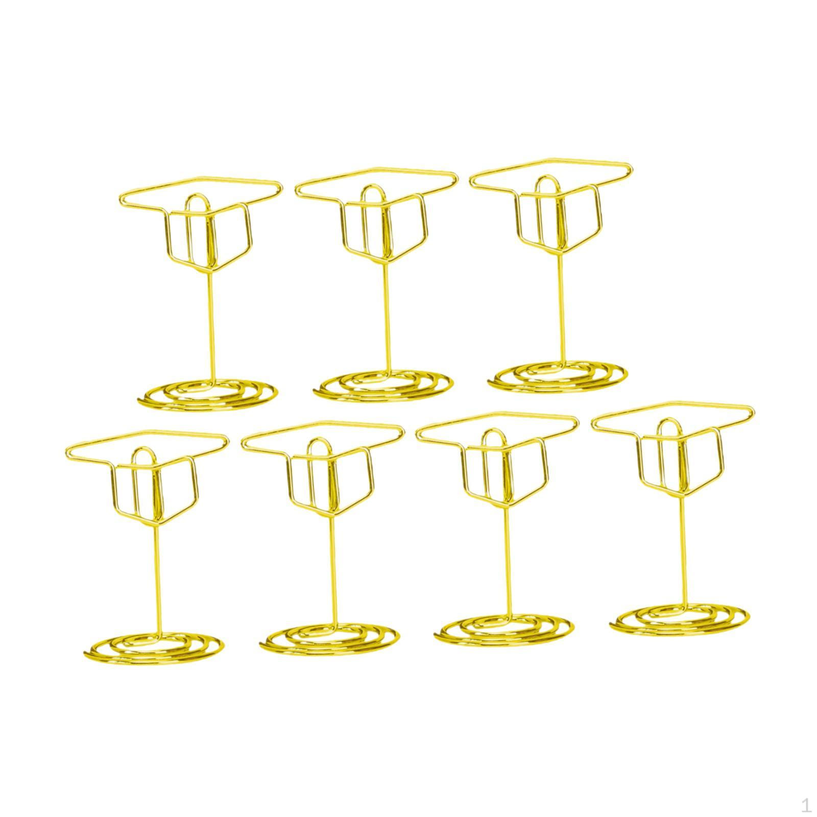 

7 Pieces Table Number Holder Photo Clip Picture Holders Card for Wedding Reception Home