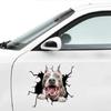 3D Dog Crack Sticker PVC Plastic Sticker Car Window Decal Laptop Funny Decals