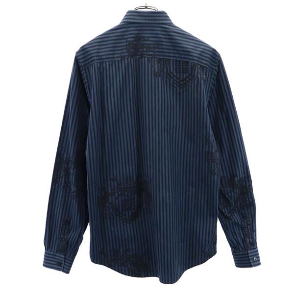 Givenchy Triibuline pikkade varrukatega särk 16 Roheline x Must Meeste Kasutatud
