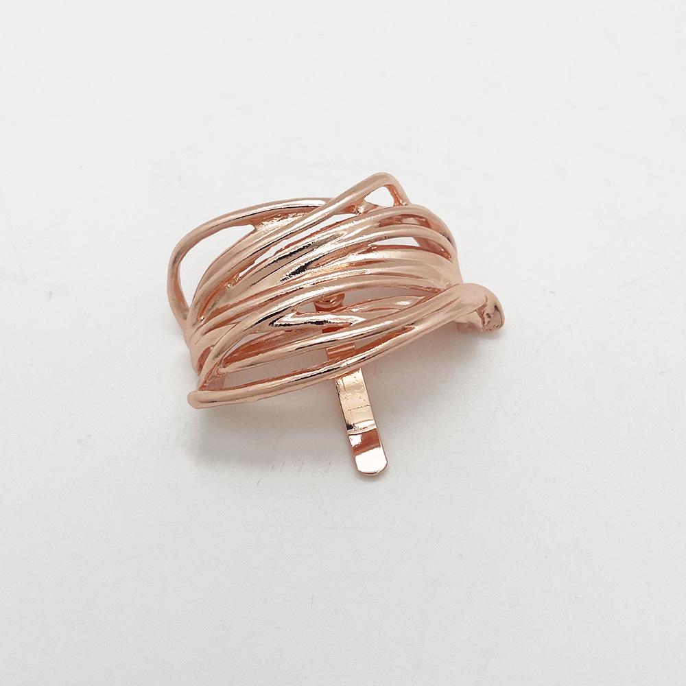 Elegant Minimalist Japanese Alloy Hair Clip for Girls - Fashionable Light Luxury Ponytail Hook