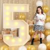 0-9 Numbers Giant Birthday Figure Light Up Balloons Balloon Filling Box  Anniversary Decor