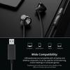 USB Headphone Interface Upgrade, 2.5M Durable Cable, Wired Control Headphones with Microphone