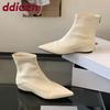 Fashion Fashion Shoes With Height Increasing Women Ankle Modern Boots Pointed Toe Ladies Stretch Short Boots Female Zippers Shoes Lady