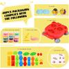 Color Dough Set Kitchen Creations Waffle Pizza Burger Maker Pretend Chef Toy Play Food Modeling Tools Kit with 12 Colors Wheat Doughs for Kids Girls