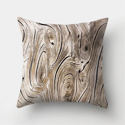 Federa cuscino con motivo legno e pietra per casa soggiorno divano auto decorazione cuscino lombare