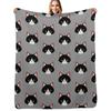 Tuxedo Cat Throw Blanket Cozy Light Blanket for Travel Camping Picnic