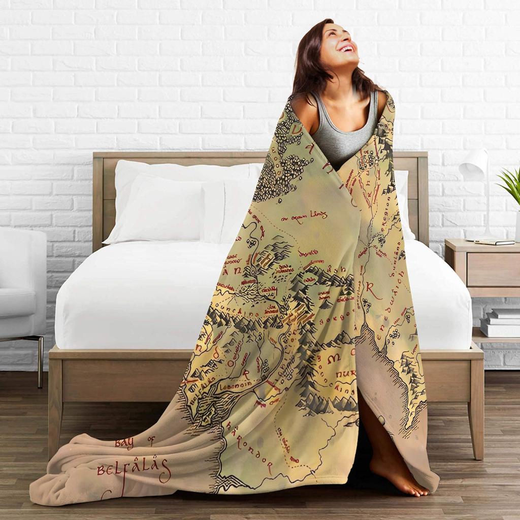 Soft Blanket Travel L-Lords Of The R-Rings  Throw Blanket  Flannel Bedspread For Living Room Novelty Sofa Bed Cover