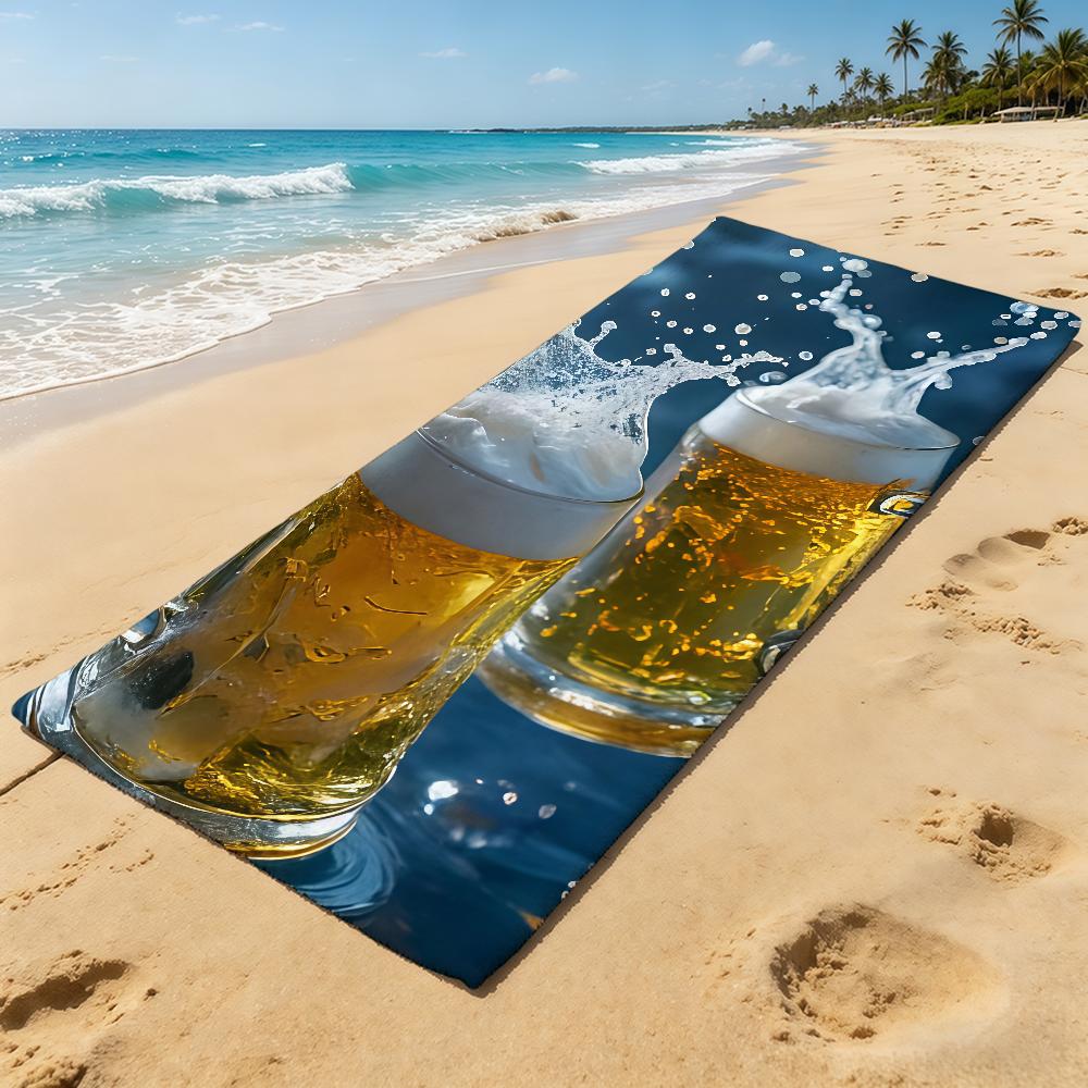 Anime Cooles Bierhandtuch Für Outdoor Camping Strandhandtuch Super Saugfähig Schnelltrocknend Sommerhandtuch