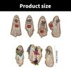 Set Of 7 Vintage Cartoon Wood Ghostly Refrigerator Magnets Halloween Kitchen Accessories for Festivals Party Ornaments
