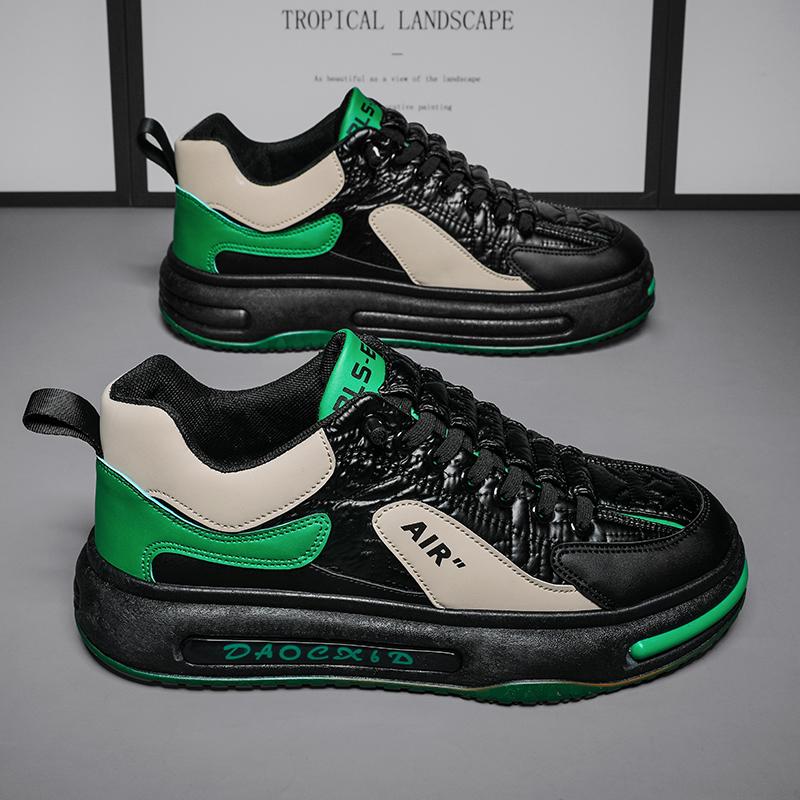 High Top Chunky Sneaker Men Winter Plush Warm Snow Boots Fashion Casual Leather/Down Upper Height Increased Flat Platform Shoes