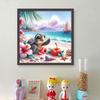 Beach Printed Cross Stitch Kit DIY 11CT Embroidery Craft Set Home Decoration