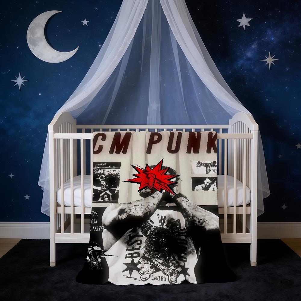C-CM Punk P-Phil Brooks Blanket Super Warm Comfortable Plush Throw Blanket Child Home Sofa Bedroom Gift